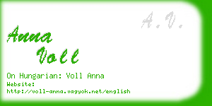 anna voll business card